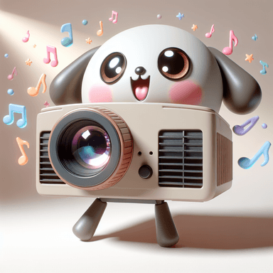 プロジェクター犬